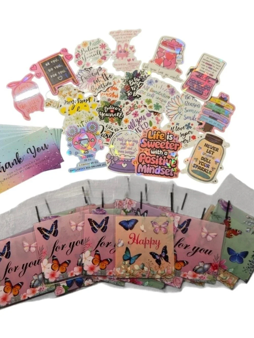 Thank You Resellers Bundle, Cards, Bags & Inspirational Stickers, New #1